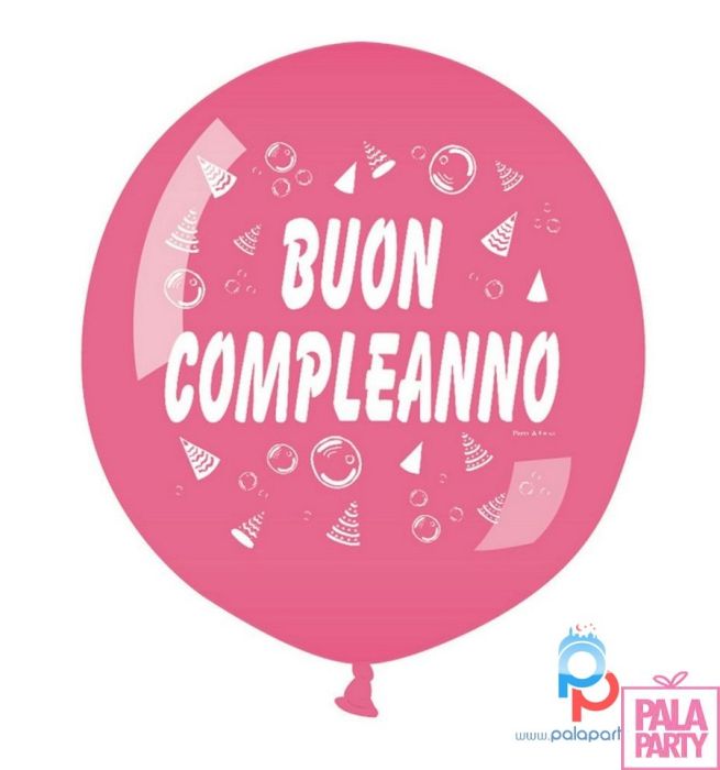 Palloncini Giganti Buon Compleanno Rosa 95 Cm - PalaParty